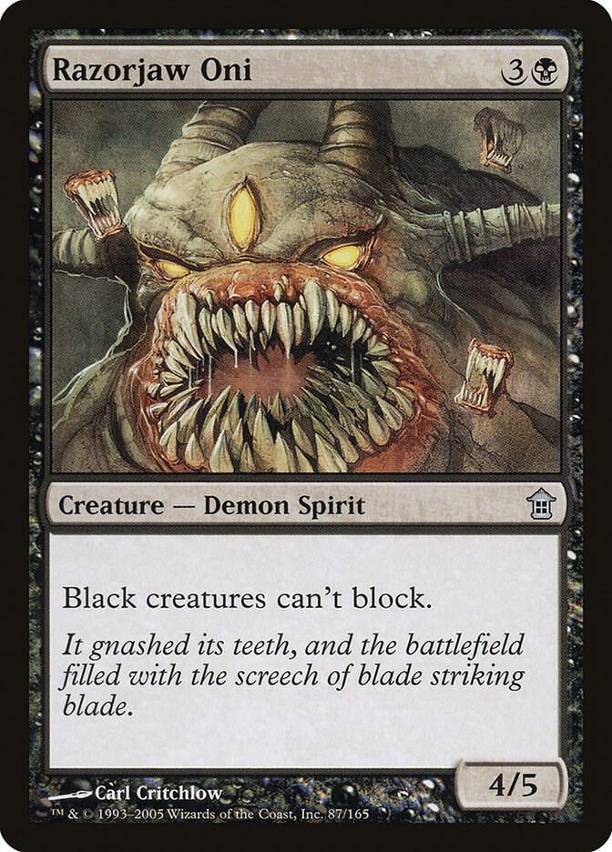 Razorjaw Oni 87 card from Saviors of Kamigawa