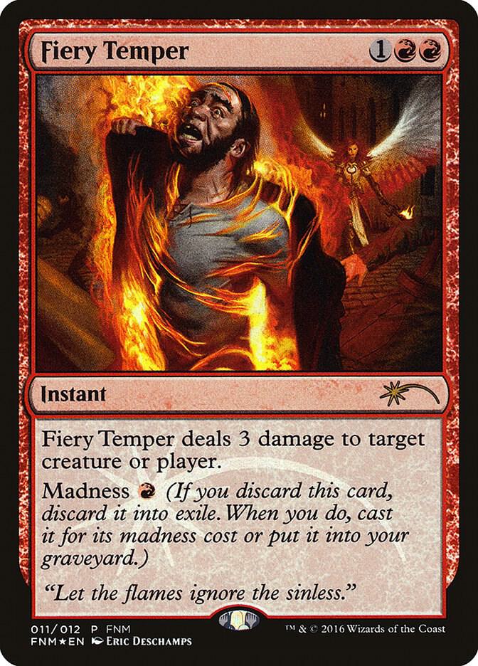 Fiery Temper 11 card from FNM Promos
