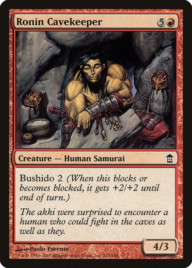 Ronin Cavekeeper 111 card from Saviors of Kamigawa