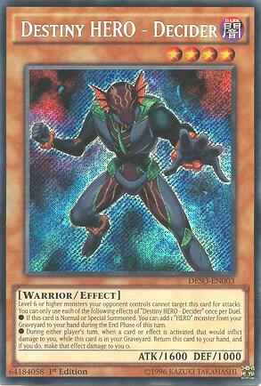 Destiny HERO - Decider DESO-EN003 card from Destiny Soldiers