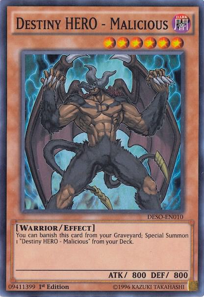 Destiny HERO - Malicious DESO-EN010 card from Destiny Soldiers