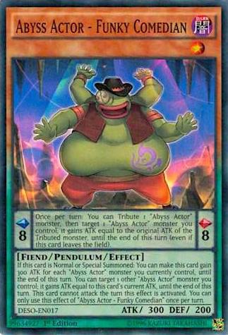 Abyss Actor - Funky Comedian DESO-EN017 card from Destiny Soldiers