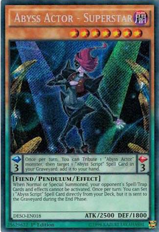 Abyss Actor - Superstar DESO-EN018 card from Destiny Soldiers