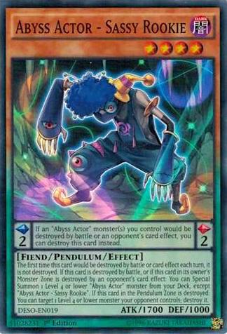 Abyss Actor - Sassy Rookie DESO-EN019 card from Destiny Soldiers