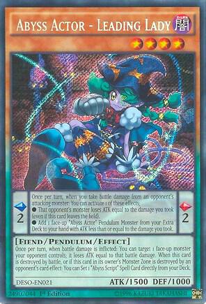 Abyss Actor - Leading Lady DESO-EN021 card from Destiny Soldiers