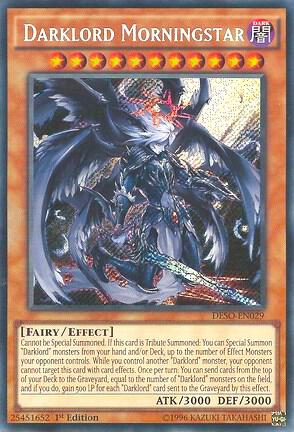 Darklord Morningstar DESO-EN029 card from Destiny Soldiers