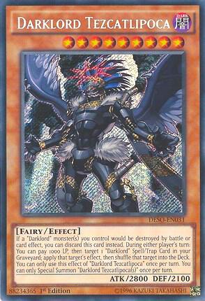 Darklord Tezcatlipoca DESO-EN031 card from Destiny Soldiers