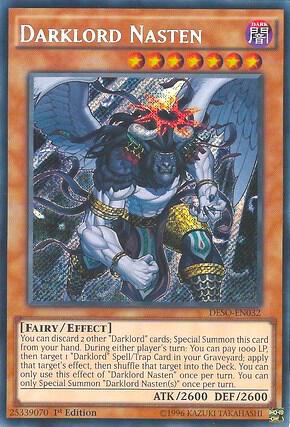 Darklord Nasten DESO-EN032 card from Destiny Soldiers