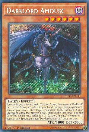 Darklord Amdusc DESO-EN033 card from Destiny Soldiers