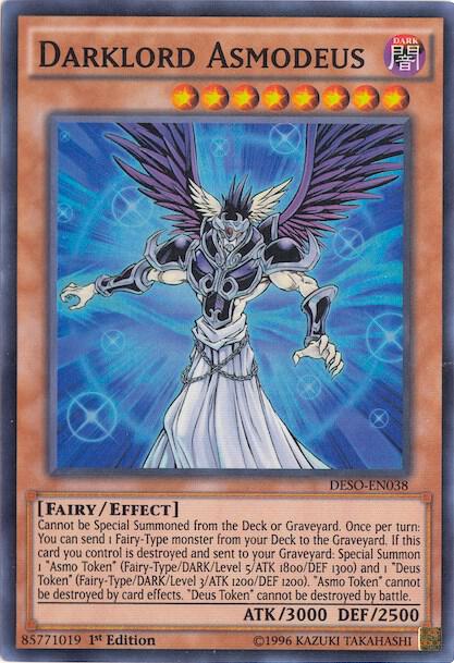 Darklord Asmodeus DESO-EN038 card from Destiny Soldiers