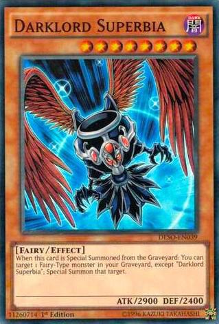 Darklord Superbia DESO-EN039 card from Destiny Soldiers