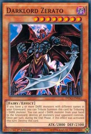 Darklord Zerato DESO-EN041 card from Destiny Soldiers