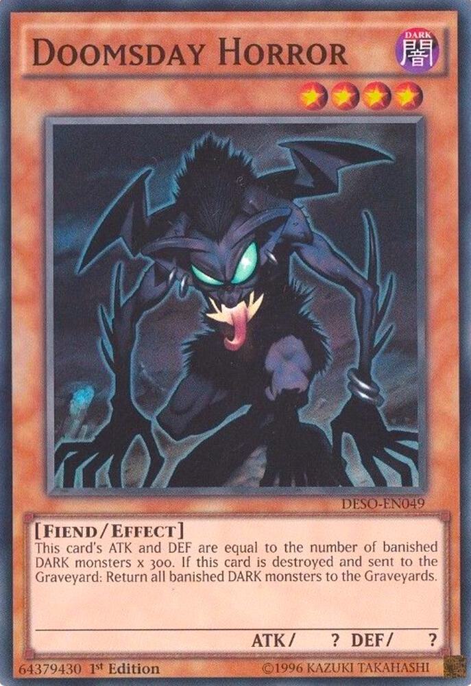 Doomsday Horror DESO-EN049 card from Destiny Soldiers