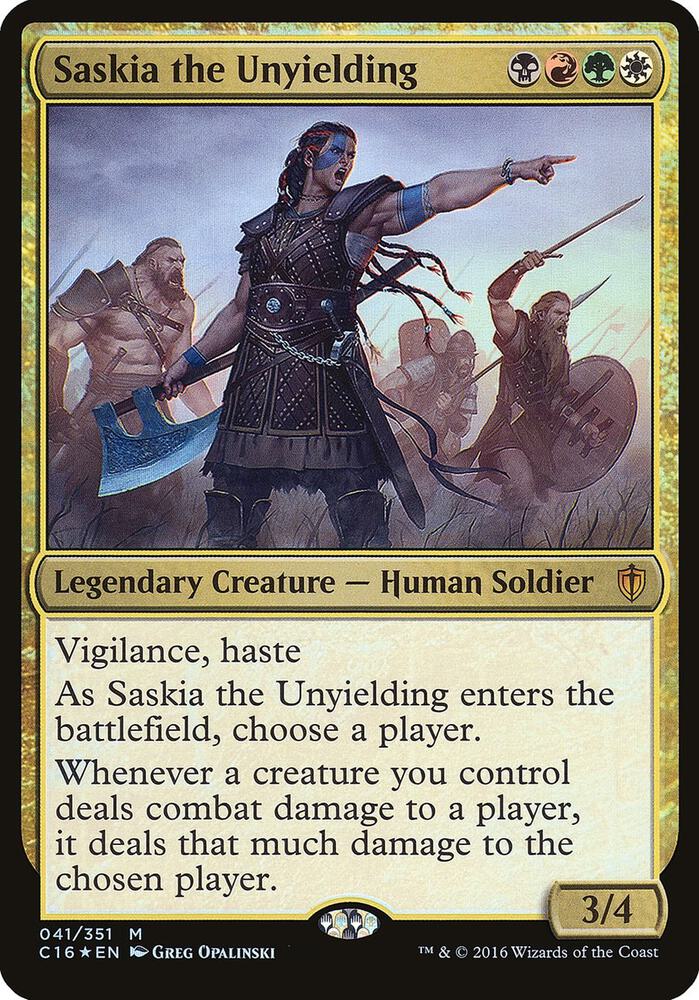 Saskia the Unyielding (Commander 2016) 41 card from Oversize Cards