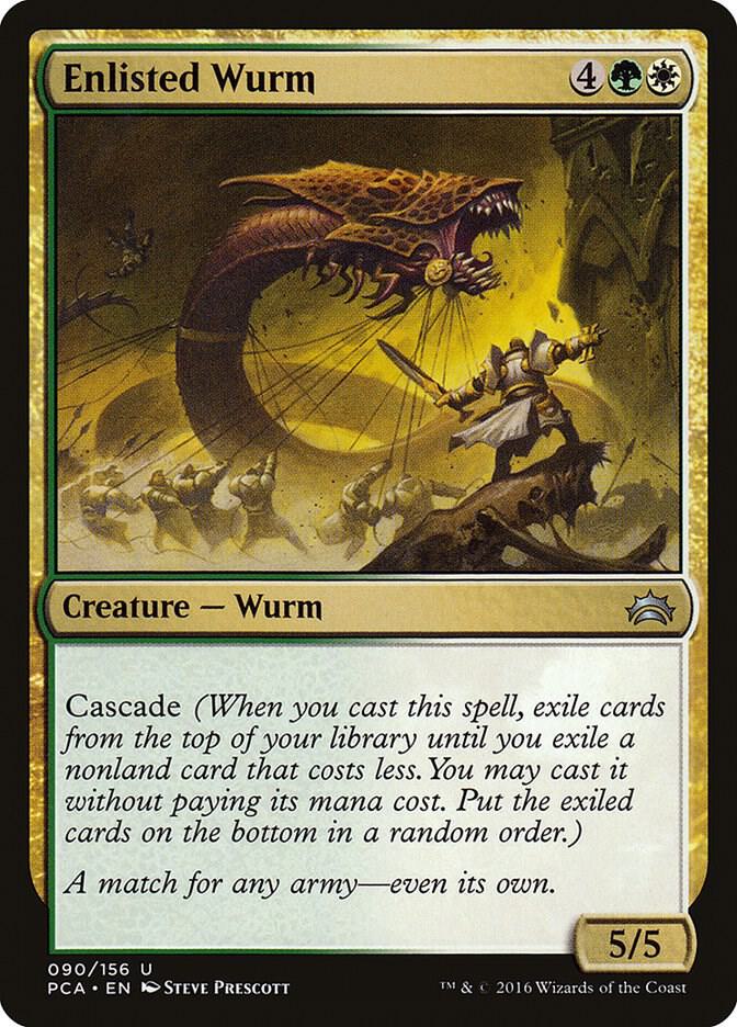 Enlisted Wurm 90 card from Planechase Anthology