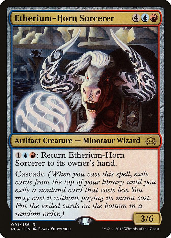 Etherium-Horn Sorcerer 91 card from Planechase Anthology