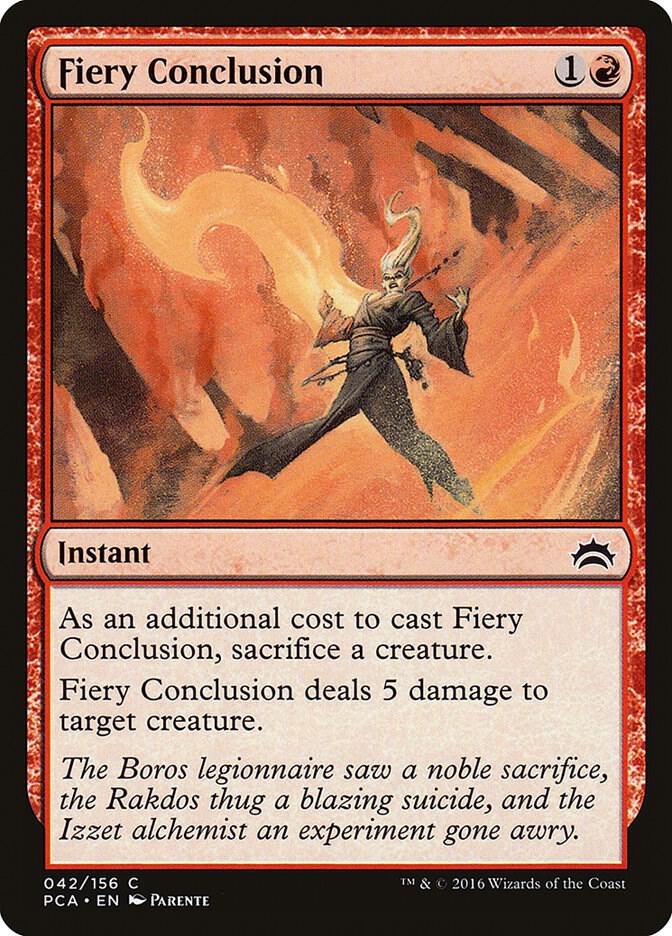 Fiery Conclusion 42 card from Planechase Anthology