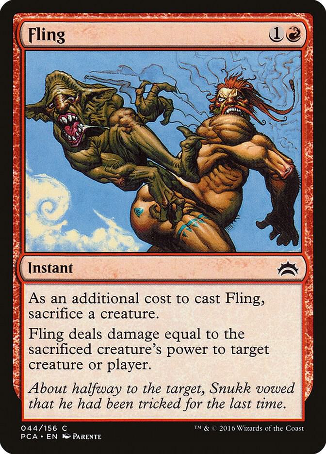 Fling 44 card from Planechase Anthology
