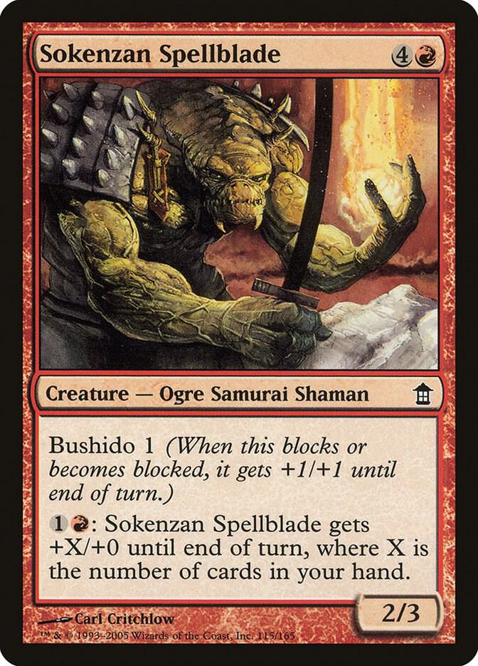 Sokenzan Spellblade 115 card from Saviors of Kamigawa