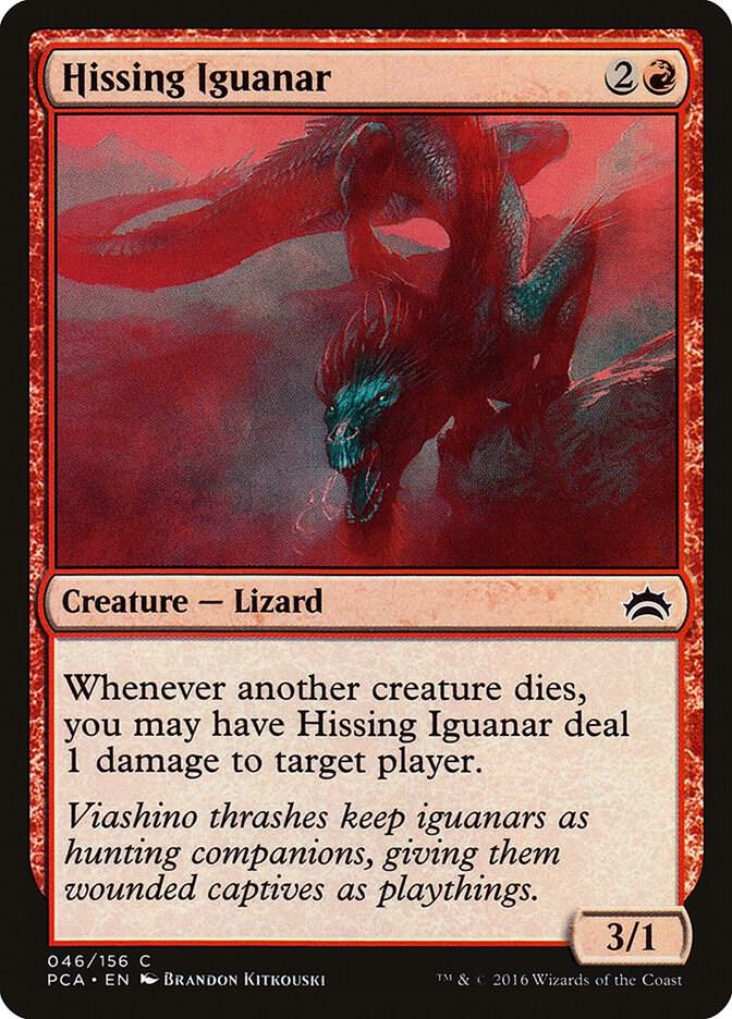 Hissing Iguanar 46 card from Planechase Anthology