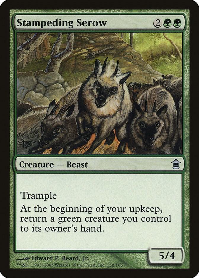 Stampeding Serow 150 card from Saviors of Kamigawa