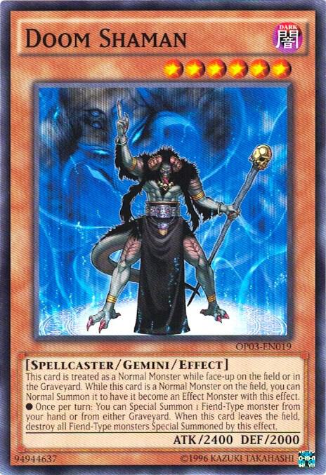 Doom Shaman OP03-EN019 card from OTS Tournament Pack 3