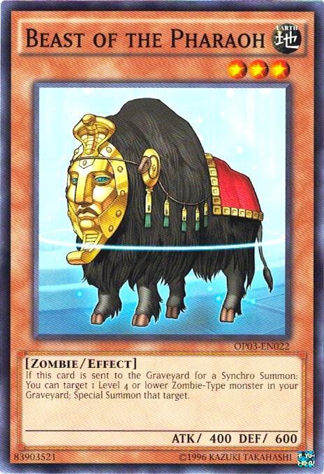 Beast of the Pharaoh OP03-EN022 card from OTS Tournament Pack 3