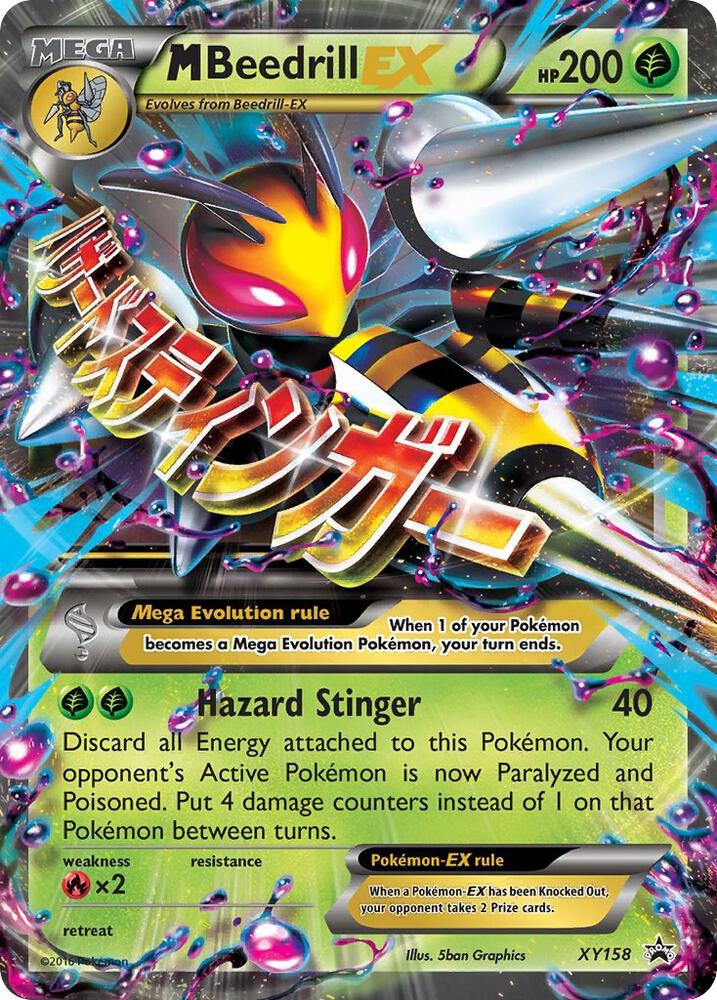 M Beedrill EX XY158 card from XY Promos