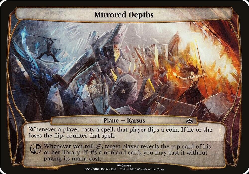 Mirrored Depths (Planechase Anthology) card from Oversize Cards
