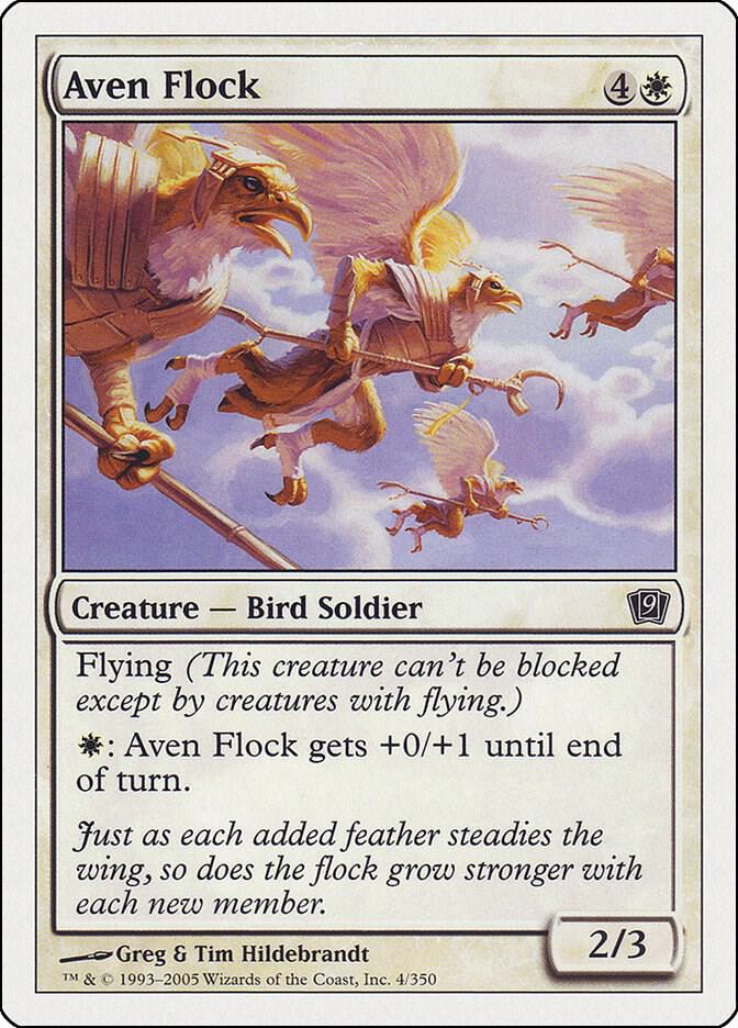 Aven Flock 4 card from 9th Edition