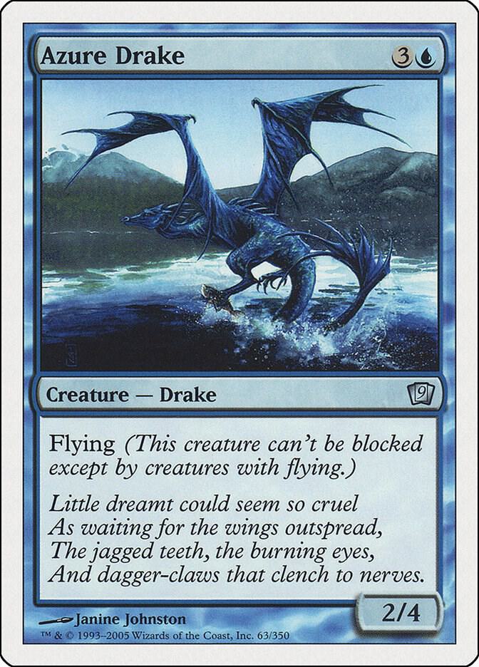 Azure Drake 63 card from 9th Edition