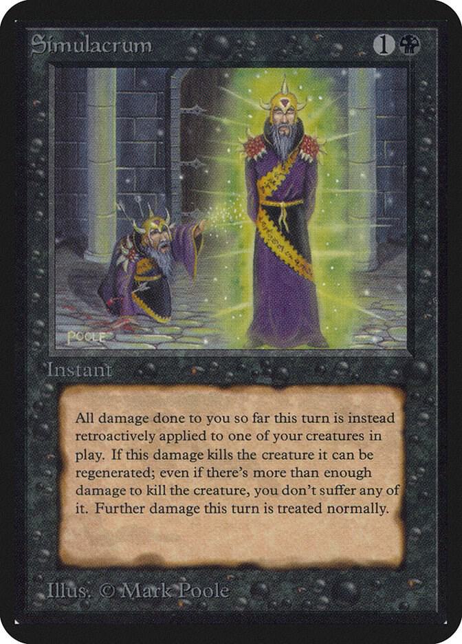 Simulacrum card from Alpha Edition