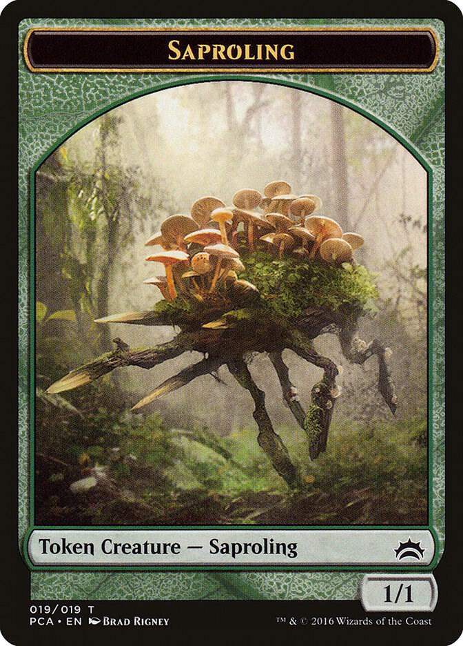 Saproling // Goblin Double-Sided Token 19 // 11 card from Planechase Anthology