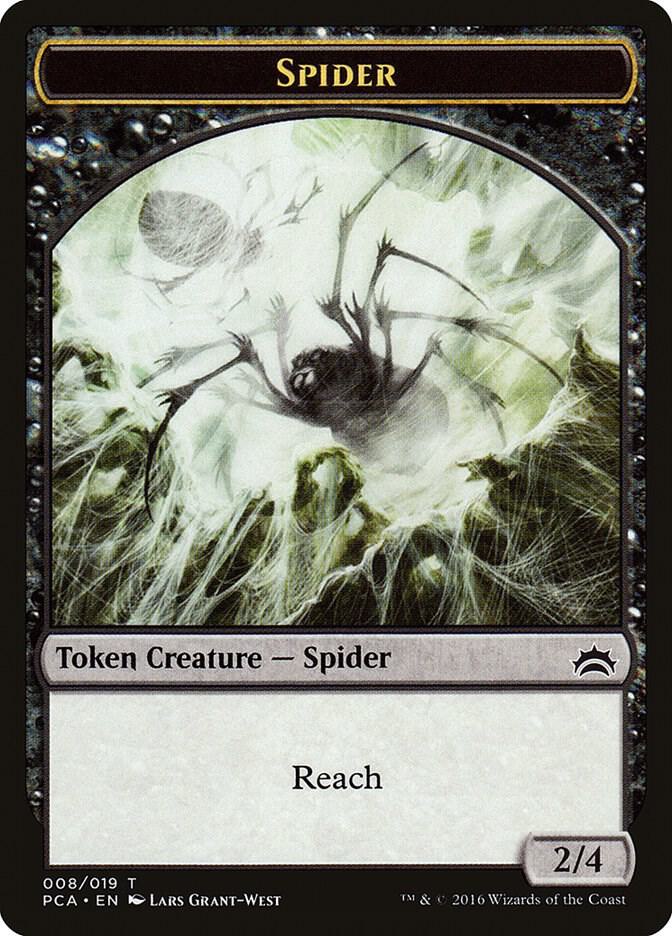 Spider // Saproling Double-Sided Token 8 // 19 card from Planechase Anthology