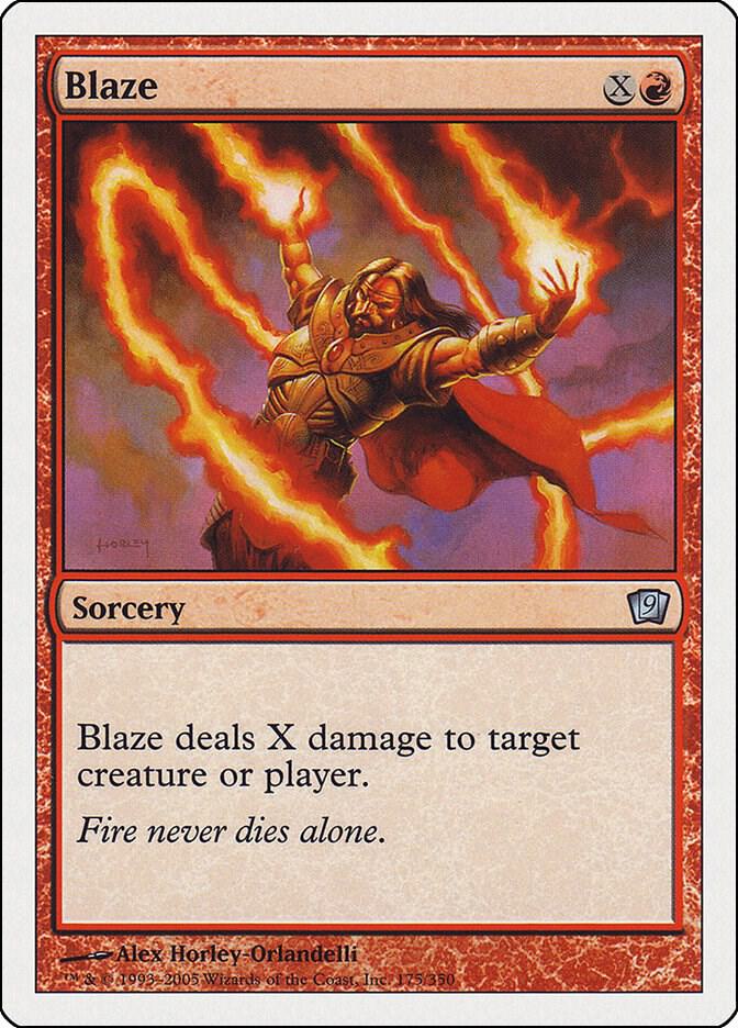 Blaze 175 card from 9th Edition