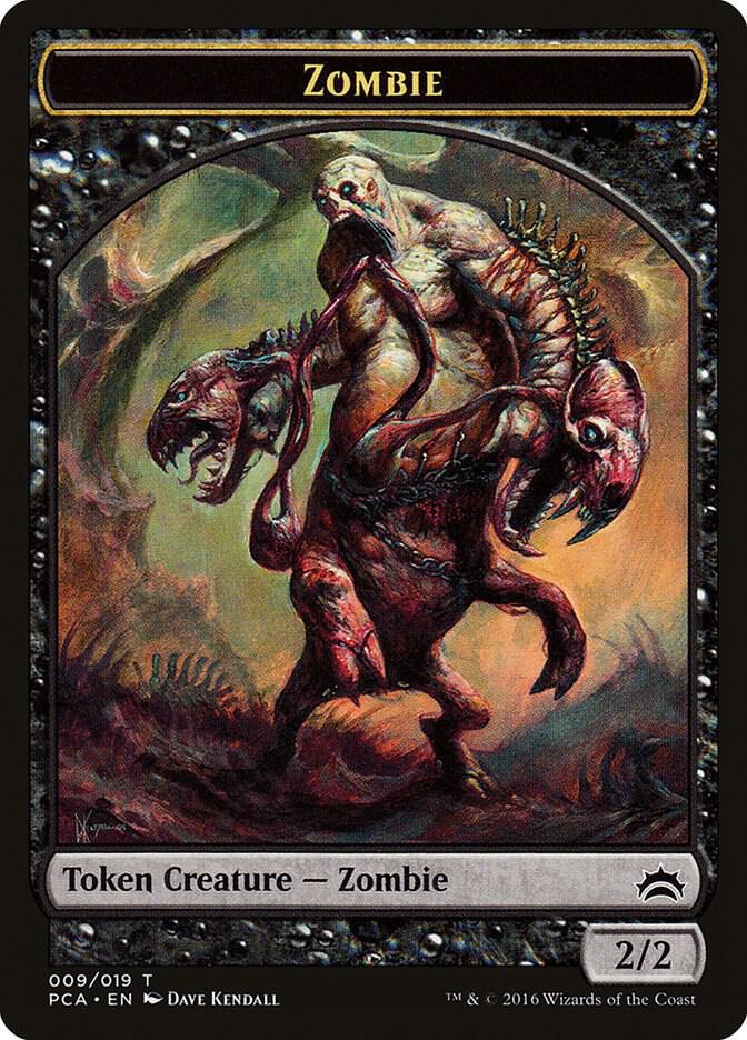Zombie // Hellion Double-Sided Token 9 // 12 card from Planechase Anthology