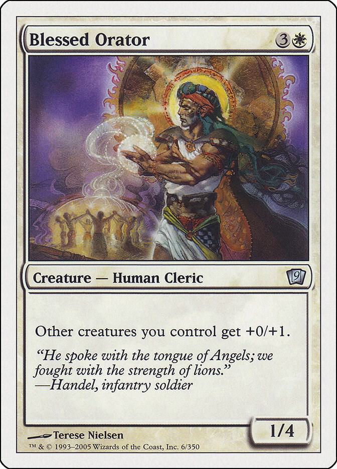 Blessed Orator 6 card from 9th Edition
