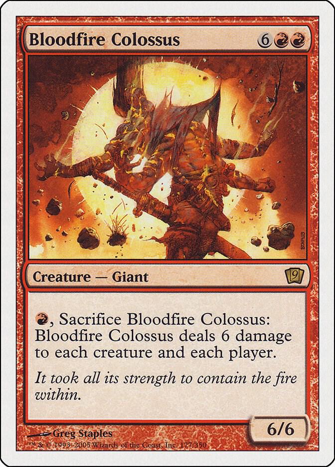 Bloodfire Colossus 177 card from 9th Edition