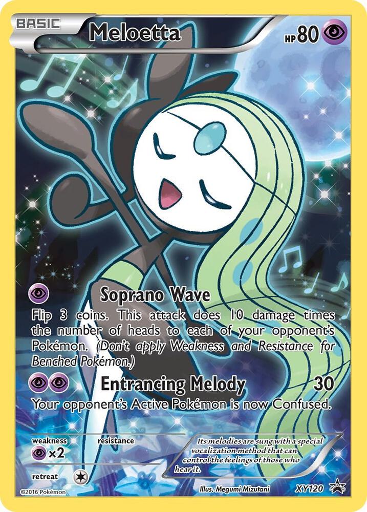 Meloetta XY120 card from XY Promos
