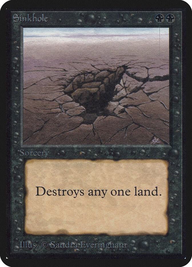 Sinkhole card from Alpha Edition
