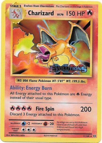 Charizard (XY Evolutions Prerelease) 11/108 card from XY Promos