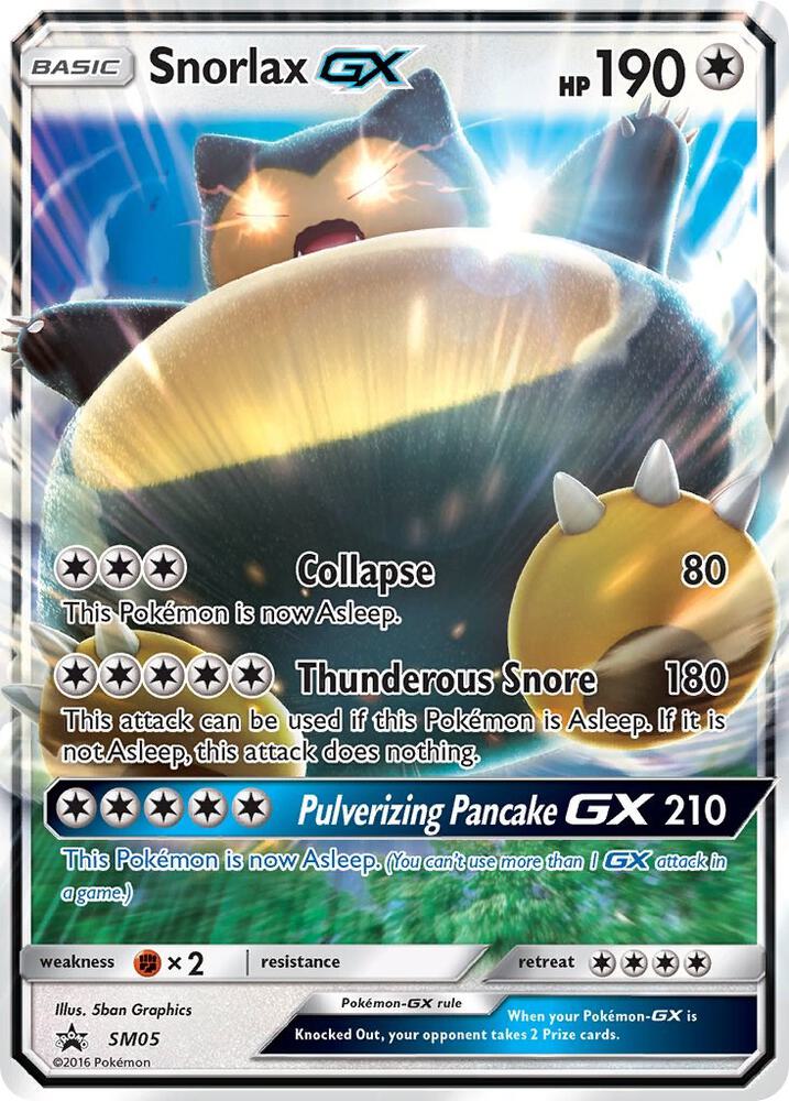 Snorlax GX SM05 card from SM Promos