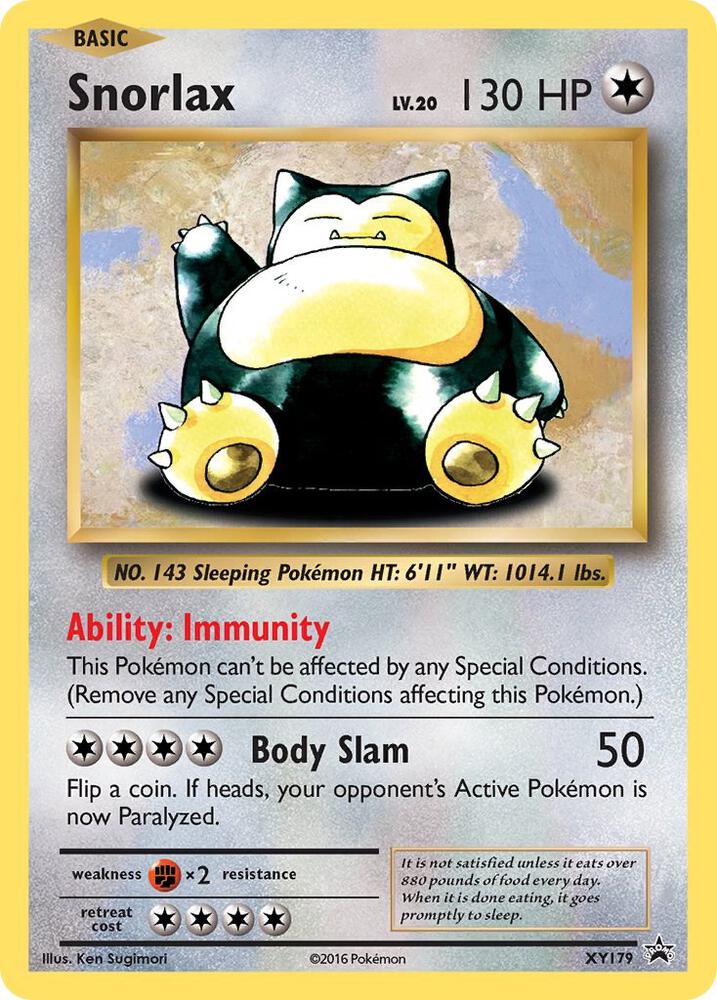Snorlax XY179 card from XY Promos