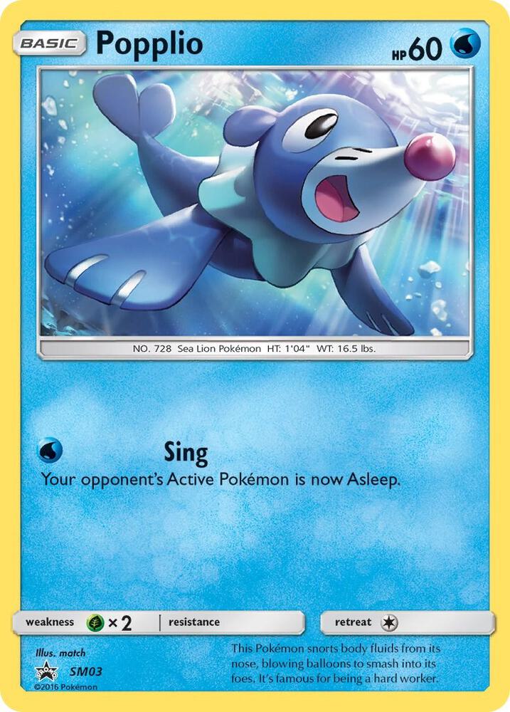 Popplio SM03 card from SM Promos