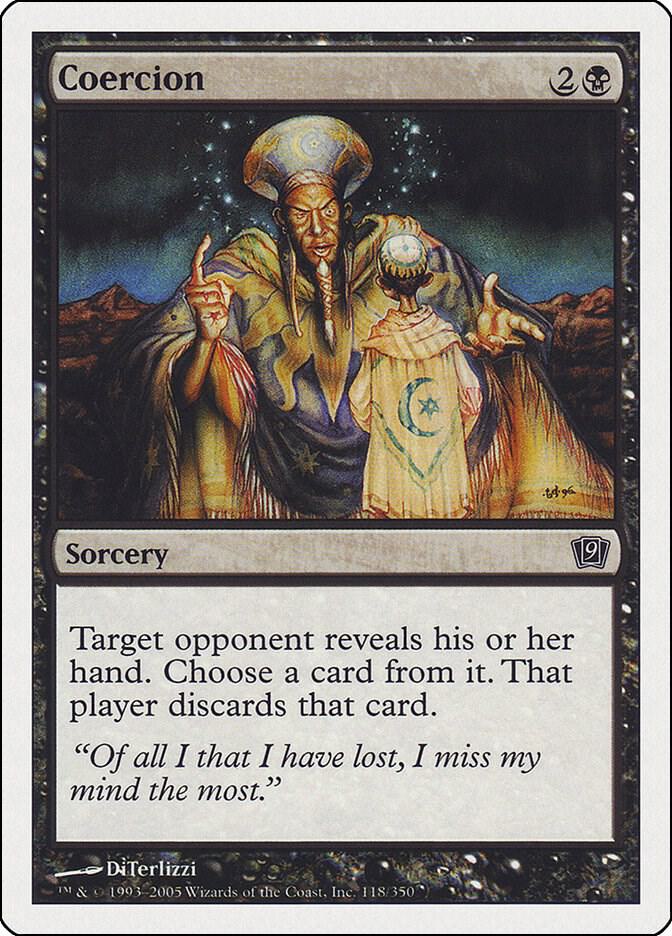 Coercion 118 card from 9th Edition
