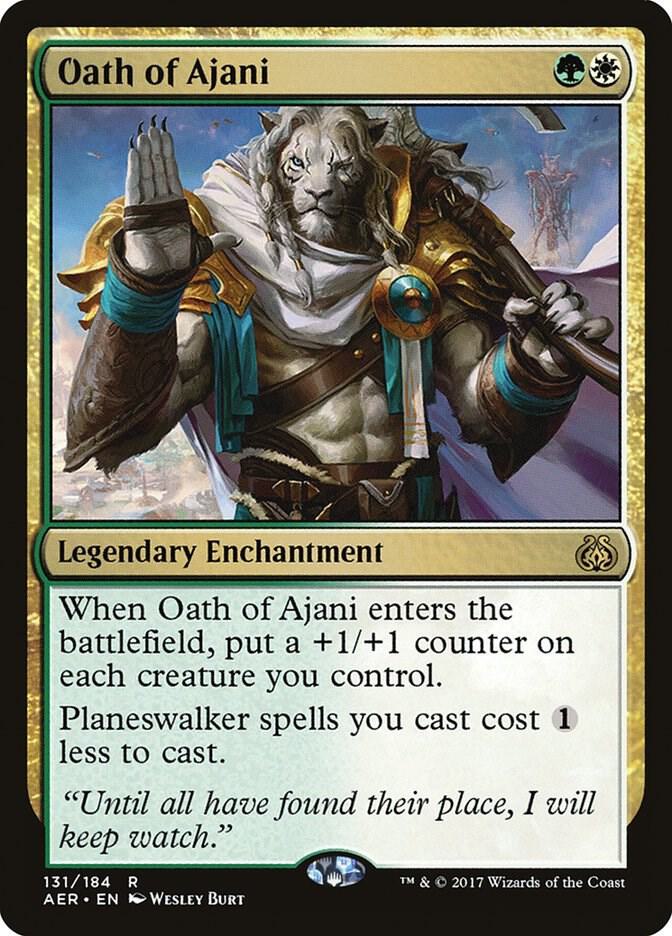 Oath of Ajani 131 card from Aether Revolt