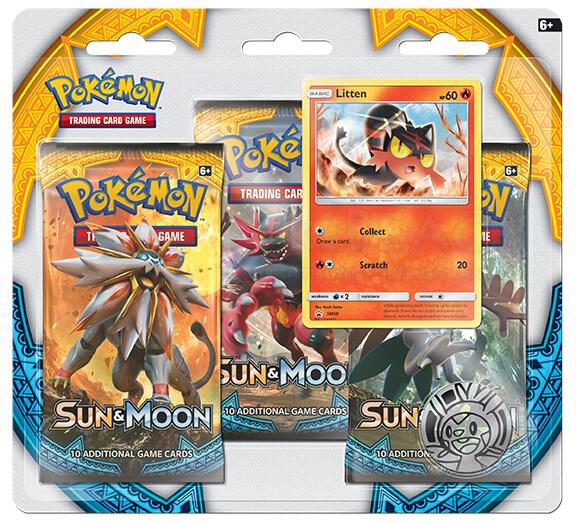 Sun & Moon Base Set 3 Pack Blister [Litten] card from SM Base Set