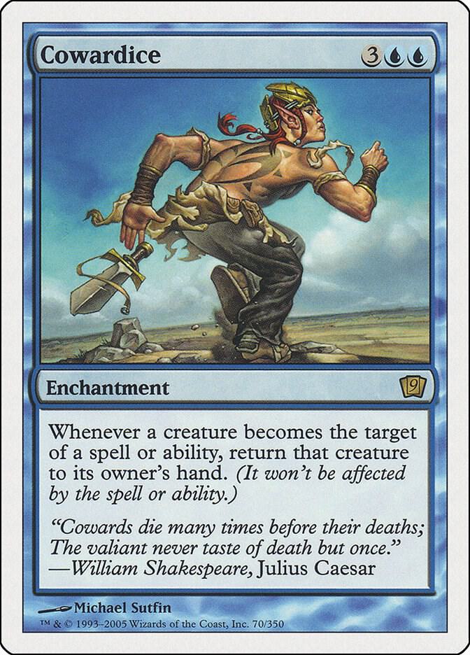 Cowardice 70 card from 9th Edition