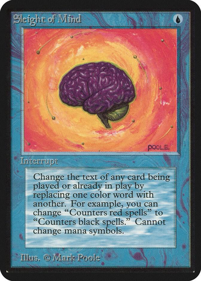 Sleight of Mind card from Alpha Edition
