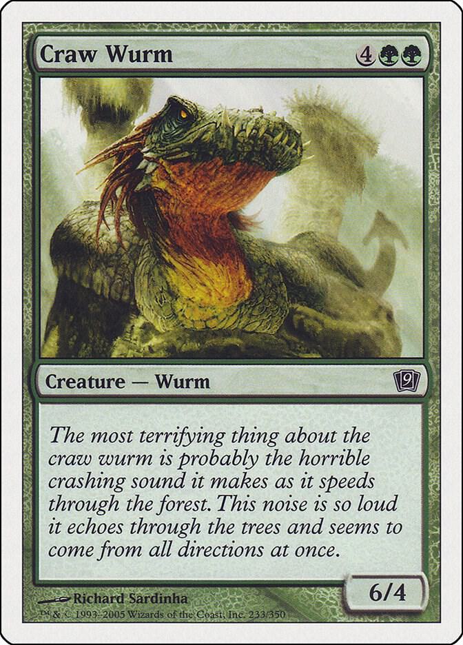 Craw Wurm 233 card from 9th Edition